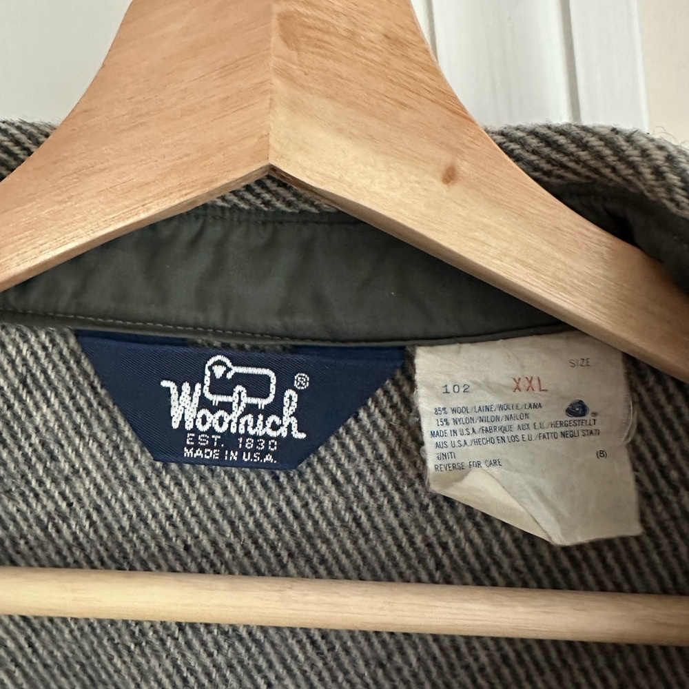 Vintage Woolrich Men's Gray Wool Jacket - Picture 3 of 3